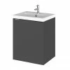 Hudson Reed Fusion 400mm Gloss Grey Full Depth Wall Hung Unit & Basin -Hudson Reed Shop CBI939 P