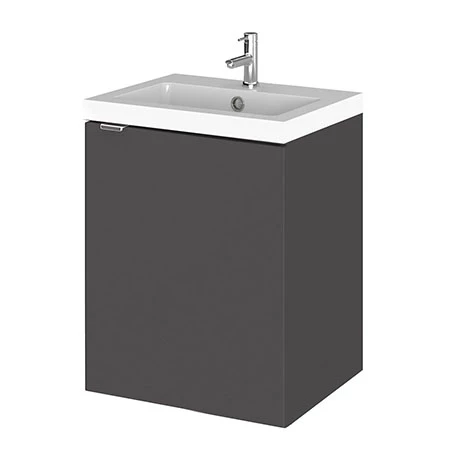Hudson Reed Fusion 400mm Gloss Grey Full Depth Wall Hung Unit & Basin Hudson Reed Fusion 400mm Gloss Grey Full Depth Wall Hung Unit & Basin -Hudson Reed Shop CBI939 P