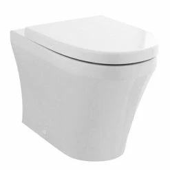 Hudson Reed Luna Round Back To Wall Pan With Top-Fixing Soft Close Seat - CPA008