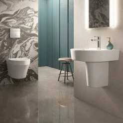 Hudson Reed Luna Round Wall Hung Toilet Inc. Soft Close Seat 4 Hudson Reed Luna Round Wall Hung Toilet Inc. Soft Close Seat -Hudson Reed Shop CPA027 d2 460