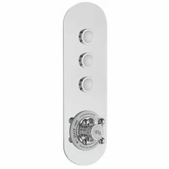 Hudson Reed Topaz Traditional Three Outlet Push-Button Shower Valve - CPB5312