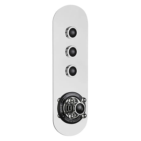 Hudson Reed Topaz Black Traditional Three Outlet Push-Button Shower Valve - CPB6312 Hudson Reed Topaz Black Traditional Three Outlet Push-Button Shower Valve - CPB6312 -Hudson Reed Shop CPB6312 P
