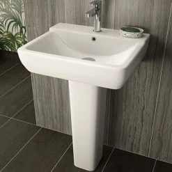 Hudson Reed Arlo 550mm 1TH Basin + Full Pedestal