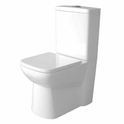 Hudson Reed Arlo Compact Flush To Wall Toilet + Soft Close Seat -Hudson Reed Shop CPC027 detail1 460