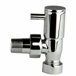 Hudson Reed Minimalist Chrome Radiator Valves - Angled - HT310