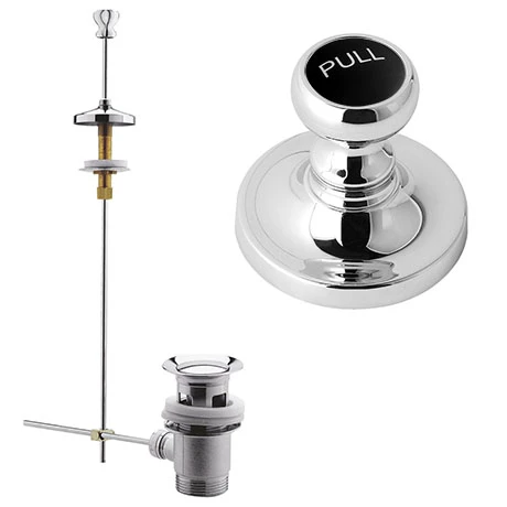 Hudson Reed Chrome Traditional Basin Pull Up Waste - Black Indice - E413 Hudson Reed Chrome Traditional Basin Pull Up Waste - Black Indice - E413 -Hudson Reed Shop E413 p