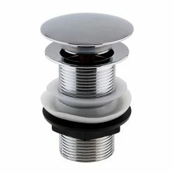 Hudson Reed Unslotted Sprung Plug Basin Waste - Chrome - EK304