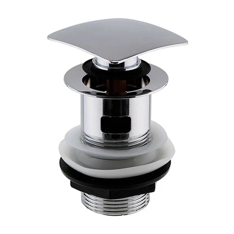 Hudson Reed Square Slotted Sprung Plug Basin Waste - Chrome - EK307 Hudson Reed Square Slotted Sprung Plug Basin Waste - Chrome - EK307 -Hudson Reed Shop EK307 P1