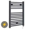 Hudson Reed 690 X 500mm Electric Square Heated Towel Rail - Anthracite - HL152