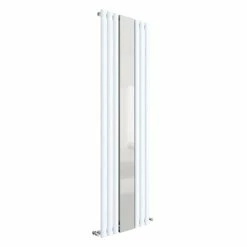 Hudson Reed Revive 1800 X 499mm Single Panel Designer Radiator With Mirror - Gloss White - HL330