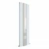 Hudson Reed Revive 1800 X 499mm Double Panel Designer Radiator With Mirror - Gloss White - HL331