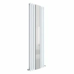 Hudson Reed Revive 1800 X 499mm Double Panel Designer Radiator With Mirror - Gloss White - HL331