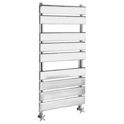 Hudson Reed - Piazza 9 Bar Heated Towel Rail 500 X 950mm - Chrome - HL382