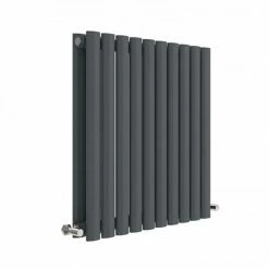 Hudson Reed Revive 600 X 586mm Horizontal Double Panel Radiator - Anthracite - HLA38D