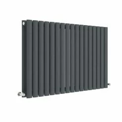 Hudson Reed Revive 600 X 992mm Horizontal Double Panel Radiator - Anthracite - HLA39D