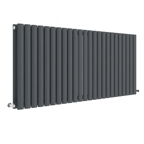 Hudson Reed Revive 600 x 1398mm Horizontal Double Panel Radiator - Anthracite - HLA40D Hudson Reed Revive 600 X 1398mm Horizontal Double Panel Radiator - Anthracite - HLA40D -Hudson Reed Shop HLA40D P
