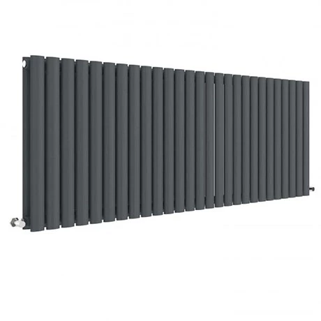 Hudson Reed Revive 600 x 1572mm Horizontal Double Panel Radiator - Anthracite - HLA42D Hudson Reed Revive 600 X 1572mm Horizontal Double Panel Radiator - Anthracite - HLA42D -Hudson Reed Shop HLA42D P
