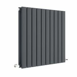 Hudson Reed Sloane 600 X 586mm Horizontal Double Panel Radiator - Anthracite - HLA55D
