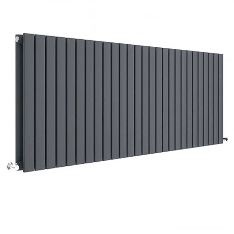 Hudson Reed Sloane 600 x 1572mm Horizontal Double Panel Radiator - Anthracite - HLA60D Hudson Reed Sloane 600 X 1572mm Horizontal Double Panel Radiator - Anthracite - HLA60D -Hudson Reed Shop HLA60D P