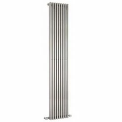 Hudson Reed Parallel 1800 X 342mm Vertical Single Panel Radiator - High Gloss Silver - HLS90