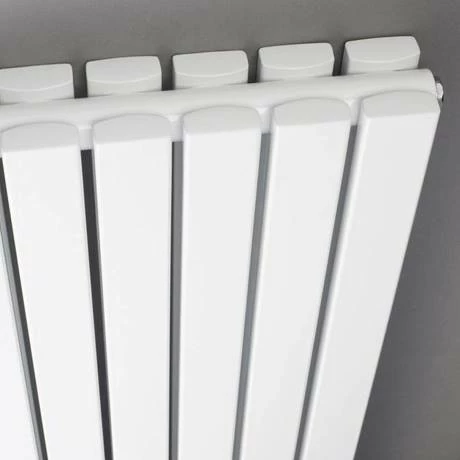 Hudson Reed Sloane 1800 X 354mm Double Panel Designer Radiator - Satin White - HLW44 4 Hudson Reed Sloane 1800 X 354mm Double Panel Designer Radiator - Satin White - HLW44 - Image 2