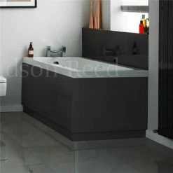 Hudson Reed High Gloss Grey End Bath Panel