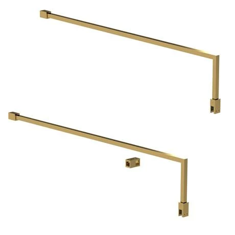 2 x Hudson Reed Brushed Brass Square Fixed Wet Room Support Arms for 8mm Glass 2 X Hudson Reed Brushed Brass Square Fixed Wet Room Support Arms For 8mm Glass -Hudson Reed Shop HR2SBA ll 460