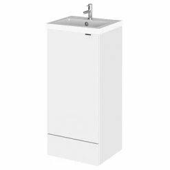 Hudson Reed Fusion 400mm Gloss White Full Depth Unit + Basin