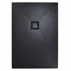Hudson Reed Matt Black 1400 X 900mm Sliding Door Shower Enclosure + Black Tray -Hudson Reed Shop HRBLK14E9 d1 460