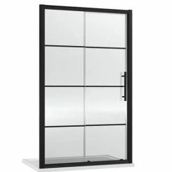 Hudson Reed Matt Black 1200 X 900mm Sliding Door Shower Enclosure + Black Tray -Hudson Reed Shop HRBLKSGE aaa 460 1