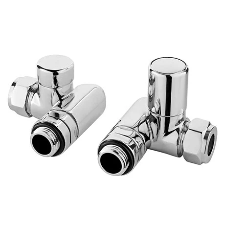 Hudson Reed Chrome Corner Dual Fuel Radiator Valve Pack - HT309 3 Hudson Reed Chrome Corner Dual Fuel Radiator Valve Pack - HT309