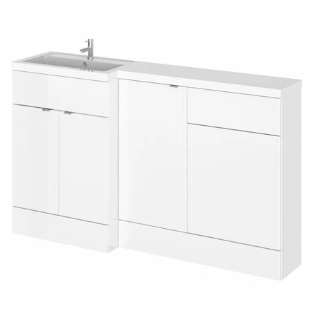 Hudson Reed Fusion 1500mm Gloss White Combination Unit (600 Vanity, 400 Base Unit + 500 WC Unit) Hudson Reed Fusion 1500mm Gloss White Combination Unit (600 Vanity, 400 Base Unit + 500 WC Unit) -Hudson Reed Shop Hudson Reed 1500mm Gloss White Combination Unit P