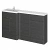 Hudson Reed Fusion 1500mm Black Combination Unit (600 Vanity, 400 Base Unit + 500 WC Unit) -Hudson Reed Shop Hudson Reed 1500mm Hacienda Black Combination Unit p