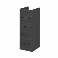Hudson Reed 300x355mm Black Full Depth 4 Drawer Unit