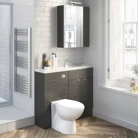 Hudson Reed 600x255mm Hacienda Black Compact WC Unit 4 Hudson Reed 600x255mm Hacienda Black Compact WC Unit - Image 2
