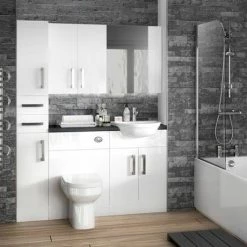 Hudson Reed 600x355mm Gloss White Full Depth WC Unit -Hudson Reed Shop Hudson Reed 600x355mm Gloss White Full Depth WC Unit d2 460