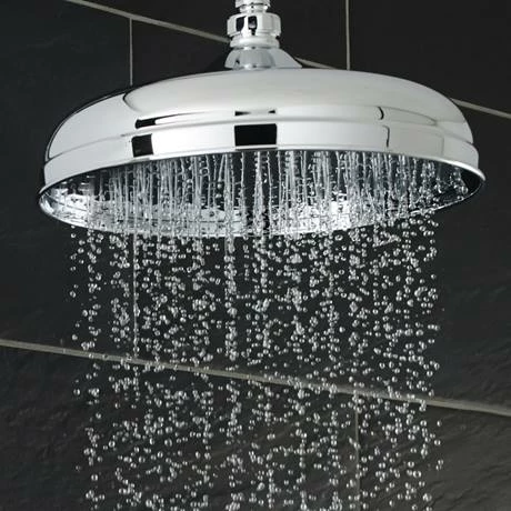 Hudson Reed 8" Apron Fixed Shower Head & Arm - Chrome 4 Hudson Reed 8" Apron Fixed Shower Head & Arm - Chrome - Image 2