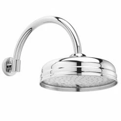 Hudson Reed 8" Apron Fixed Shower Head + Curved Arm