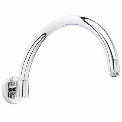 Hudson Reed Curved Wall Mounted Shower Arm - Chrome - ARM06