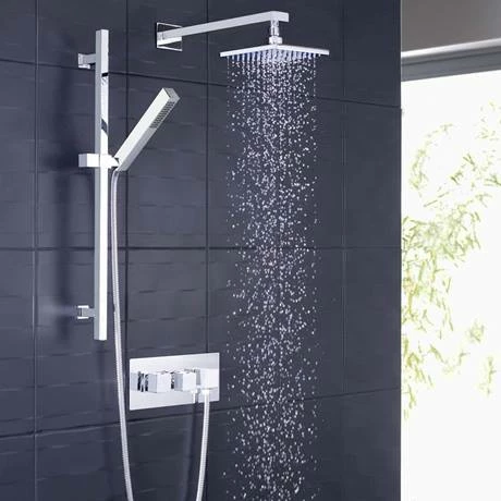 Hudson Reed Kubix Twin Concealed Thermostatic Shower Valve with Diverter & Outlet - A3067 Hudson Reed Kubix Twin Concealed Thermostatic Shower Valve With Diverter & Outlet - A3067 -Hudson Reed Shop Hudson Reed Kubix Twin Concealed Thermostatic Shower Valve with Diverter Outlet A3067 d1 460