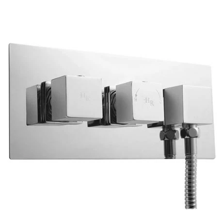 Hudson Reed Kubix Twin Concealed Thermostatic Shower Valve with Diverter & Outlet - A3067 Hudson Reed Kubix Twin Concealed Thermostatic Shower Valve With Diverter & Outlet - A3067 -Hudson Reed Shop Hudson Reed Kubix Twin Concealed Thermostatic Shower Valve with Diverter Outlet A3067 p