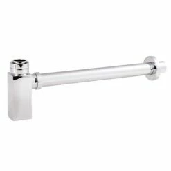 Hudson Reed Square Bottle Trap & Extension Tube - Chrome - EK306