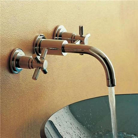 Hudson Reed - Tec Crosshead Wall Mounted Basin Mixer - TEX317 4 Hudson Reed - Tec Crosshead Wall Mounted Basin Mixer - TEX317 - Image 2
