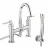 Hudson Reed - Tec Lever Bath Shower Mixer With Swivel Spout, Shower Kit & Wall Bracket - TEL354 -Hudson Reed Shop Hudson Reed Tec Lever Bath Shower Mixer with swivel spout TEL354 p