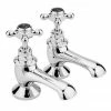 Hudson Reed Topaz Black Basin Taps - Chrome - BC401HX