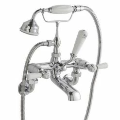 Hudson Reed Topaz Lever Wall Mounted Bath Shower Mixer + Shower Kit