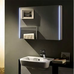 Hudson Reed Leda 800mm LED Touch Sensor Mirror Cabinet With Shaver Socket - LQ094