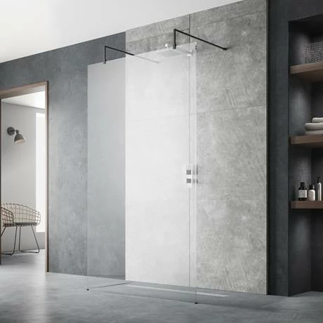 2 x Hudson Reed Matt Black Square Fixed Wet Room Support Arms for 8mm Glass 2 X Hudson Reed Matt Black Square Fixed Wet Room Support Arms For 8mm Glass -Hudson Reed Shop MattBlack a16 460