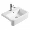 Hudson Reed 570mm 1TH Rectangular Semi-Recessed Basin - NBV171 -Hudson Reed Shop NBV171 P