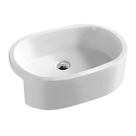 Hudson Reed 570mm Oval Semi-Recessed Basin - NBV173 Hudson Reed 570mm Oval Semi-Recessed Basin - NBV173 -Hudson Reed Shop NBV173 P